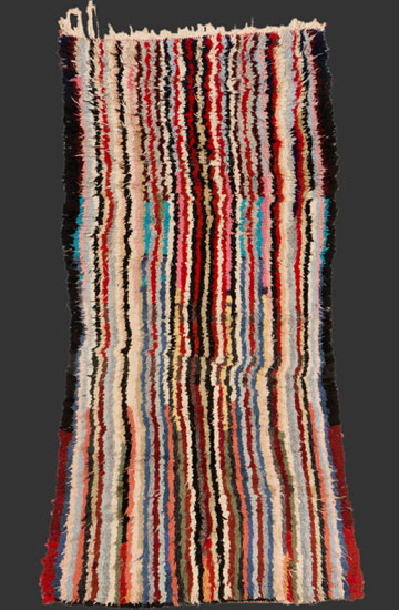 TM 2042, pile rug from the Azilal region made from industrial cotton yarns, central High Atlas, Morocco, 2000s, 205 x 115 cm (6' 10'' x 3' 10''), high resolution image + price on request





